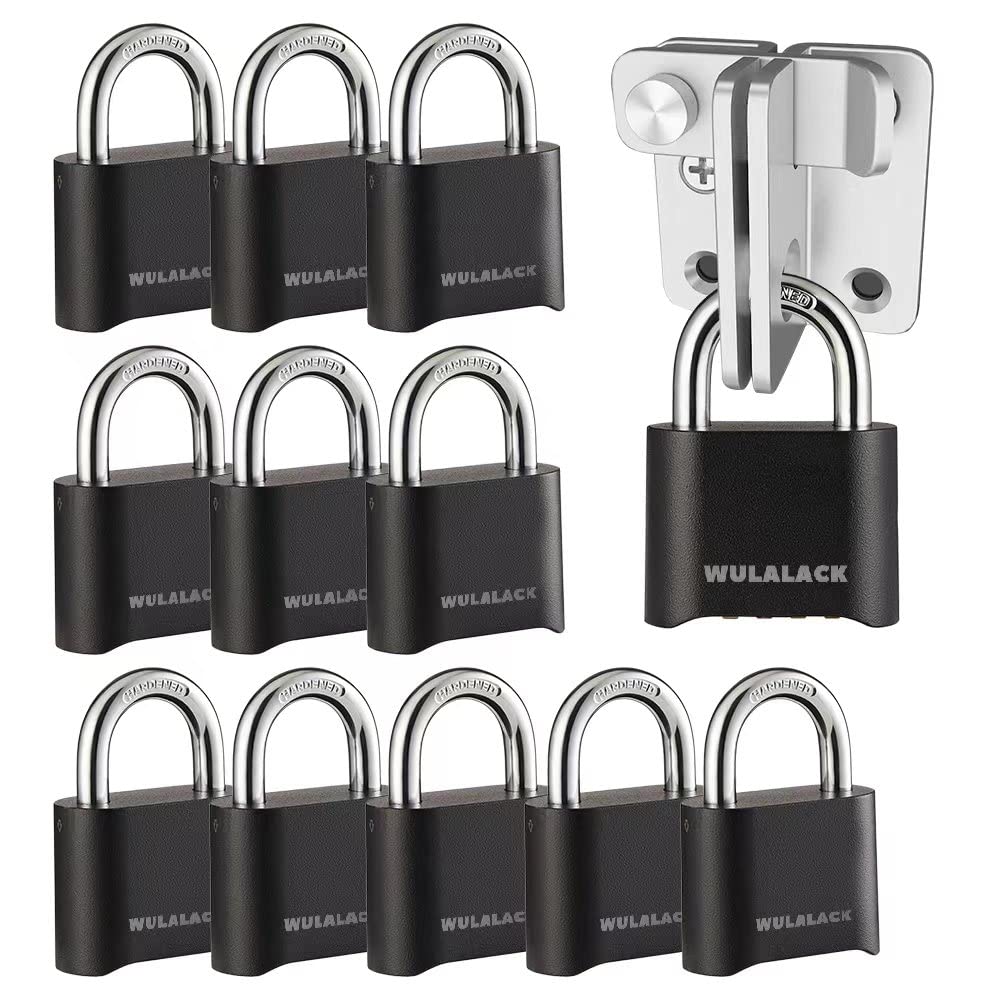 WULALACK Combination Lock Outdoor, 4 Digit Weatherproof Padlock